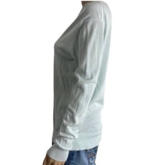 J.CREW V-neck sweater summer weight seafoam green size Small style G1293 - Picture 3 of 7